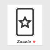 Sticker Carte Zener | Hollow 5 Pointed Star (Feuille)