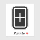 Sticker Carte Zener | Signe Plus (Feuille)