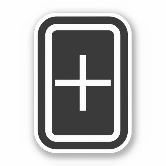 Sticker Carte Zener | Signe Plus (Devant)