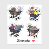 Sticker Cartes d'achat de livres de rebut (Feuille)