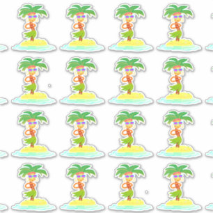 Sticker Cartes de contour de la feuille de palme