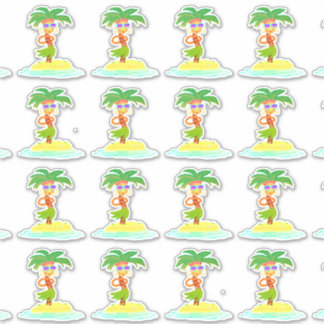 Sticker Cartes de contour de la feuille de palme