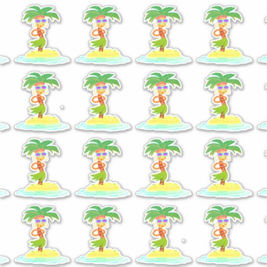 Sticker Cartes de contour de la feuille de palme (Devant)