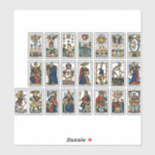 Sticker Cartes de tarot vintage (Feuille)