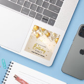 Sticker Cartes d'invitation pour anniversaire élégantes et (Ordinateur portable avec iPhone)