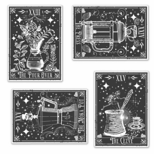 Sticker Cartes Tarot Café (Devant)