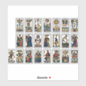 Sticker Cartes Tarot vintages (Feuille)