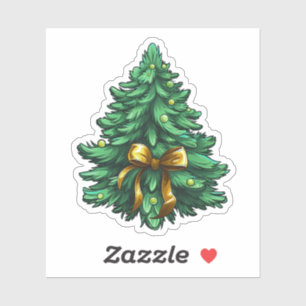 Sticker Cartographie arbre de Noël