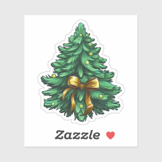 Sticker Cartographie arbre de Noël (Feuille)