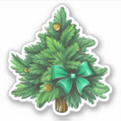 Sticker Cartographie arbre de Noël (Devant)