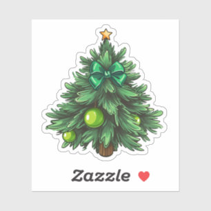 Sticker Cartographie arbre de Noël