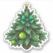 Sticker Cartographie arbre de Noël (Devant)