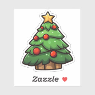 Sticker Cartographie arbre de Noël