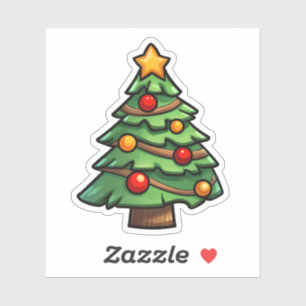 Sticker Cartographie arbre de Noël