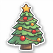 Sticker Cartographie arbre de Noël (Devant)