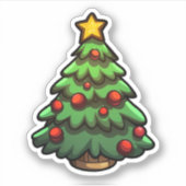 Sticker Cartographie arbre de Noël (Devant)