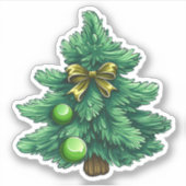 Sticker Cartographie arbre de Noël (Devant)
