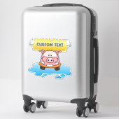 Sticker Cartographie de porc lavé (Sur valise)