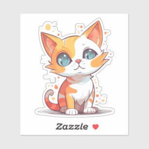 Sticker Carton de chat Brown