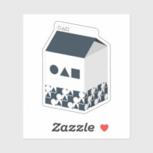 Sticker Carton De Lait - Cercle, Triangle & Carré