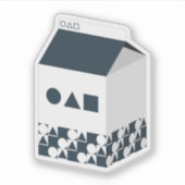 Sticker Carton De Lait - Cercle, Triangle & Carré (Devant)