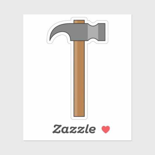 Sticker Carton en marteau (Feuille)