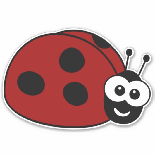 Sticker Carton mignon Ladybug (Devant)