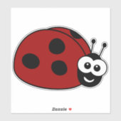 Sticker Carton mignon Ladybug (Feuille)