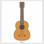 Sticker Carton simple de guitare acoustique (Feuille)