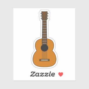 Sticker Carton simple de guitare acoustique
