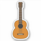 Sticker Carton simple de guitare acoustique (Devant)