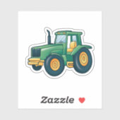 Sticker Carton tracteur vert (Feuille)