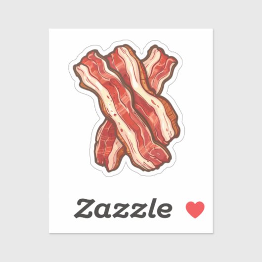 Sticker Cartoon bacon (Feuille)