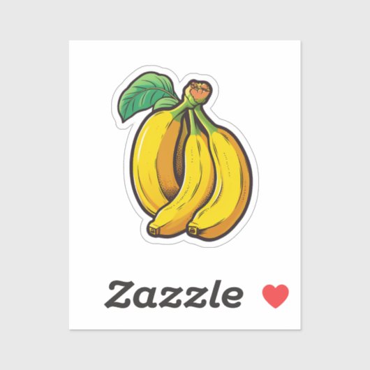 Sticker Cartoon banana (Feuille)