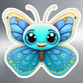 Sticker Cartoon Bleu Bleu Bleu Bouton mignon pour enfants