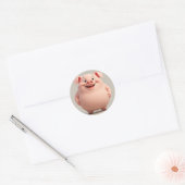 Sticker Cartoon Cochon Rire (Enveloppe)