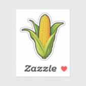 Sticker Cartoon corn (Feuille)