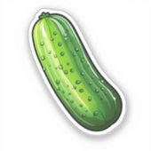 Sticker Cartoon cucumber (Recto)