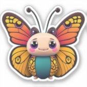 Sticker Cartoon de papillon monographique (Recto)