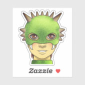 Sticker Cartoon Dragon Girl (Feuille)