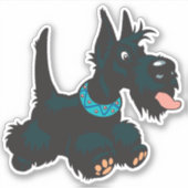 Sticker Cartoon écossais terrier (Devant)
