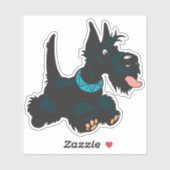 Sticker Cartoon écossais terrier (Feuille)