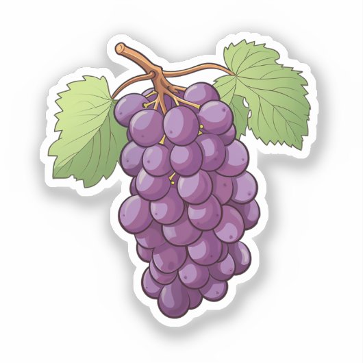 Sticker Cartoon grapes (Recto)