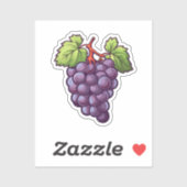 Sticker Cartoon grapes (Feuille)