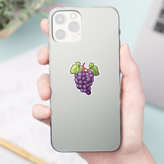 Sticker Cartoon grapes (Téléphone)