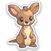 Sticker Cartoon kangourou (Recto)