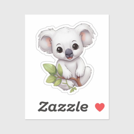 Sticker Cartoon koala (Feuille)