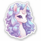 Sticker Cartoon licorne (Recto)