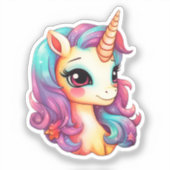 Sticker Cartoon licorne (Recto)