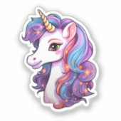 Sticker Cartoon licorne (Recto)